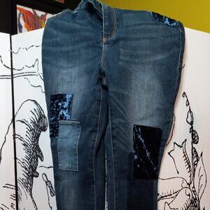 Chico's jeggings with velvet detail, Chico's size 1.5 P, excellent condition